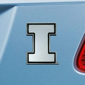 Fanmats illinois illini 3D Chrom Metall Emblem