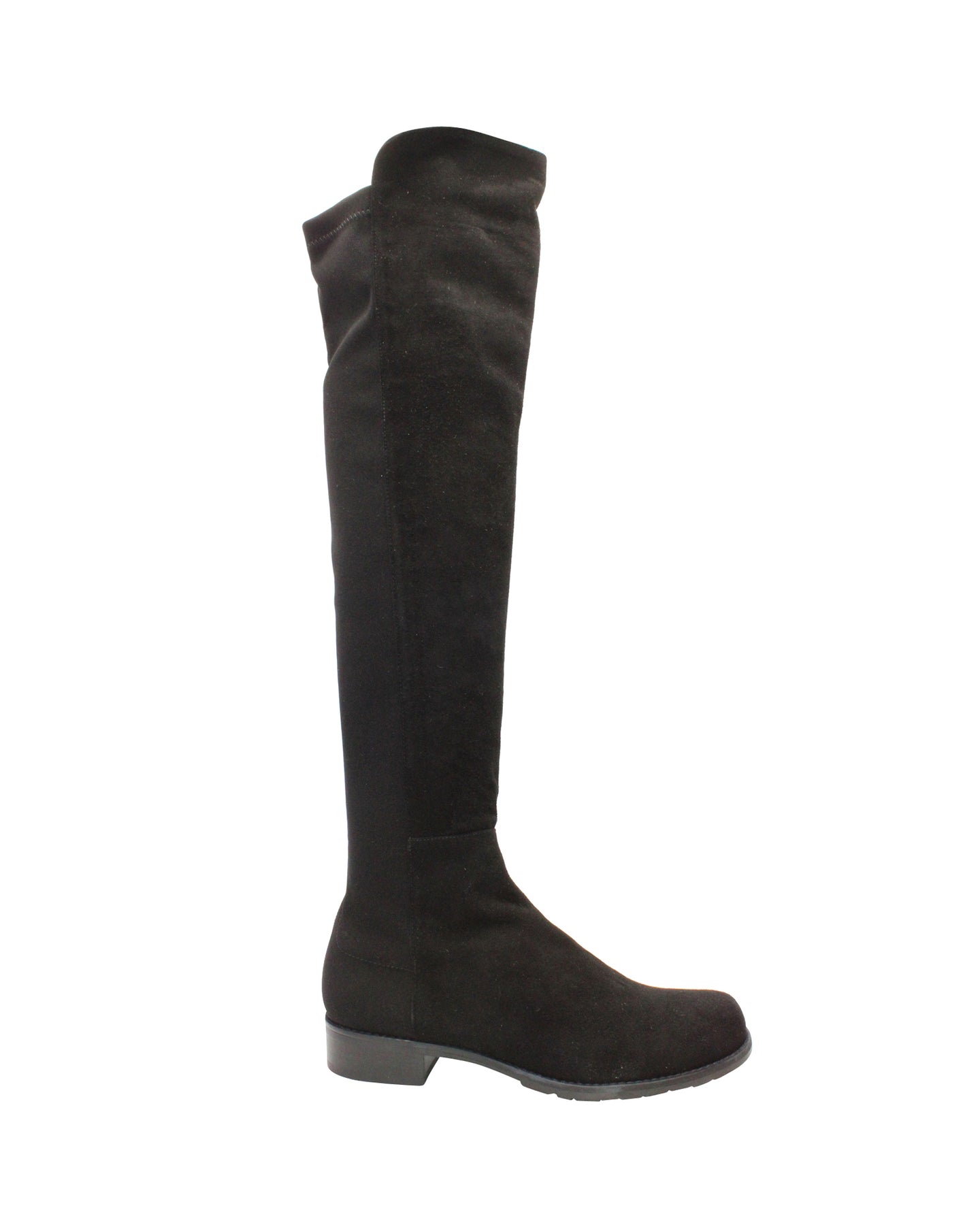 Stuart Weitzman 5050 Overknee Stiefel aus schwarzem Wildleder