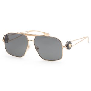 Versace Herren 62mm Gold Sonnenbrillen