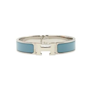 Hermès Clic H PM Armband aus hellblauem Emaille 7703700176956