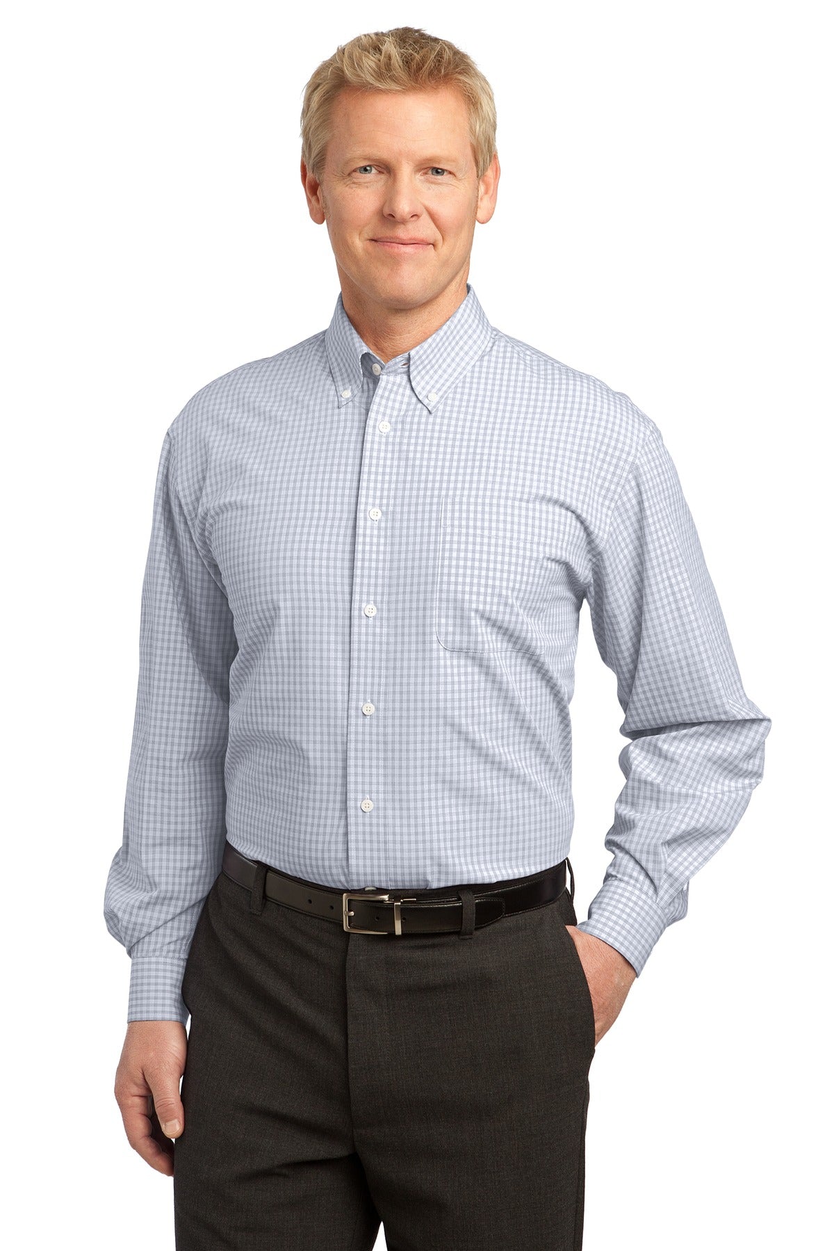 Port Authority Herren Kariertes Muster Easy Care Hemd S639