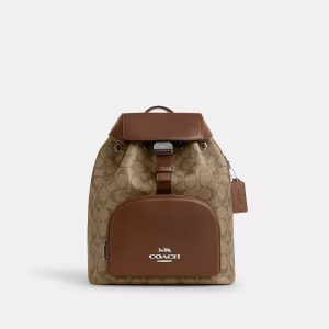 Coach Outlet Pace Großer Rucksack aus charakteristischem Canvas