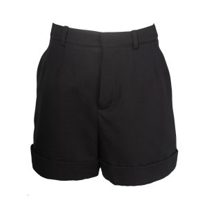 Saint Laurent Tailored Mini Shorts aus schwarzer Wolle 7703704469564