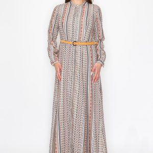 gestreift mehrfarbige Maxikleid 7832922095676