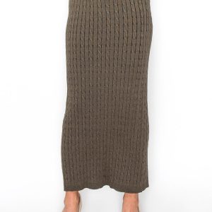 Olive Cable Maxi Rock stricken 7832922423356