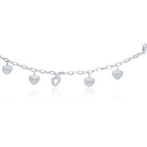 Diana M. 1.50 Carat Pave Heart Charm Armband