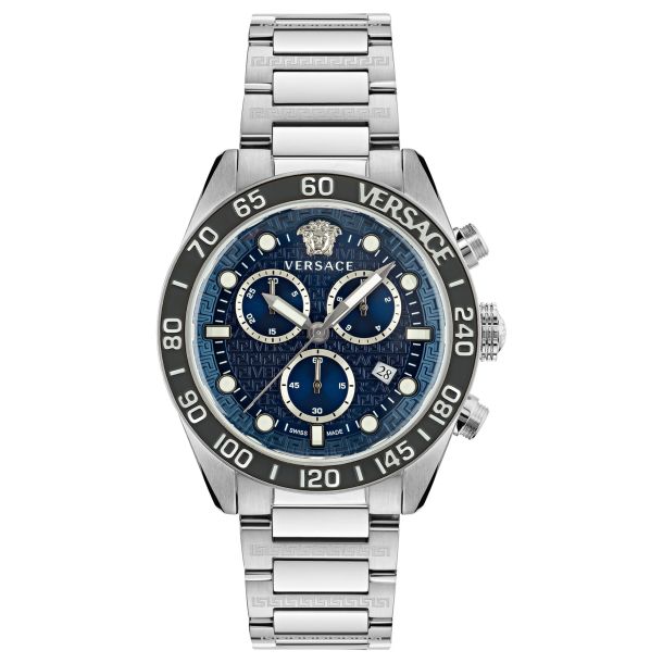 Versace Herren Greca Dome 43mm Quarzuhr