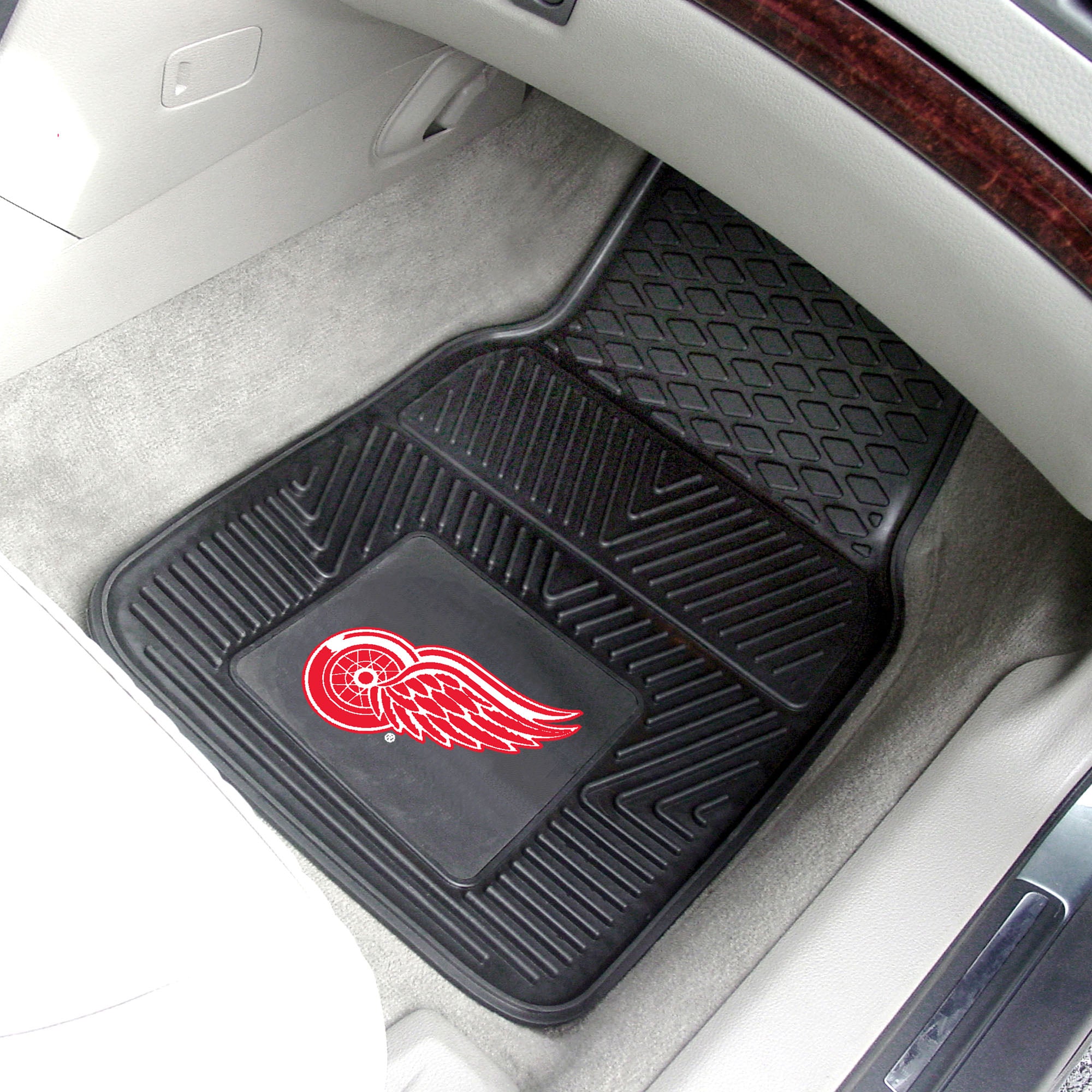 Fanmats Detroit rote Flügel schwere Auto Matte Set – 2 Stück