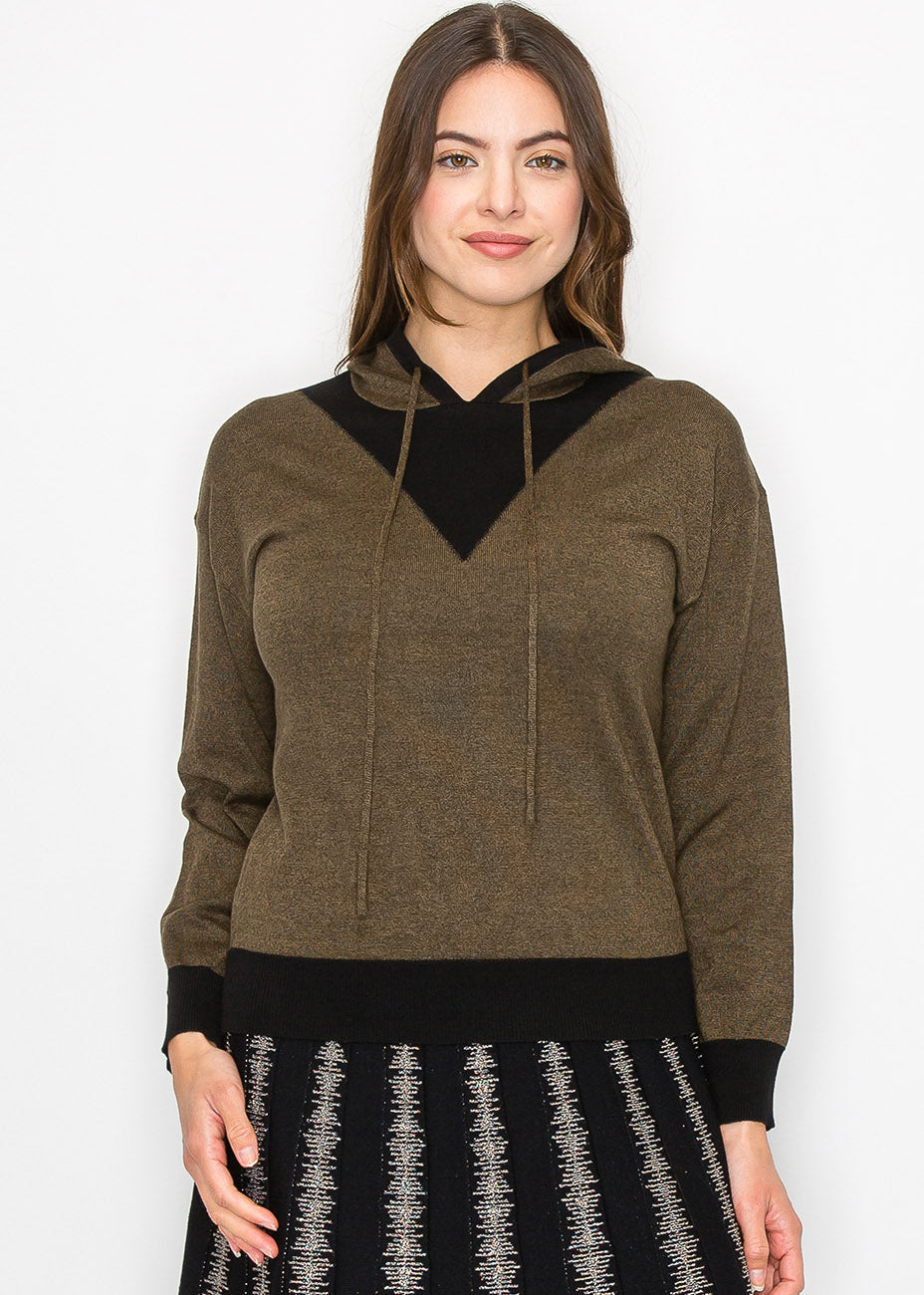 Oliv & Schwarz Modest Kapuzenpullover
