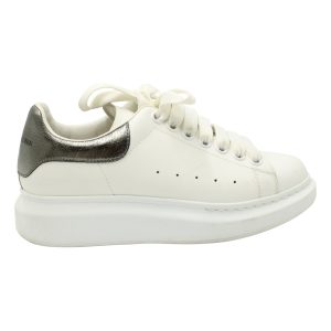 Alexander McQueen Übergroße Sneaker aus weißem Kalbsleder