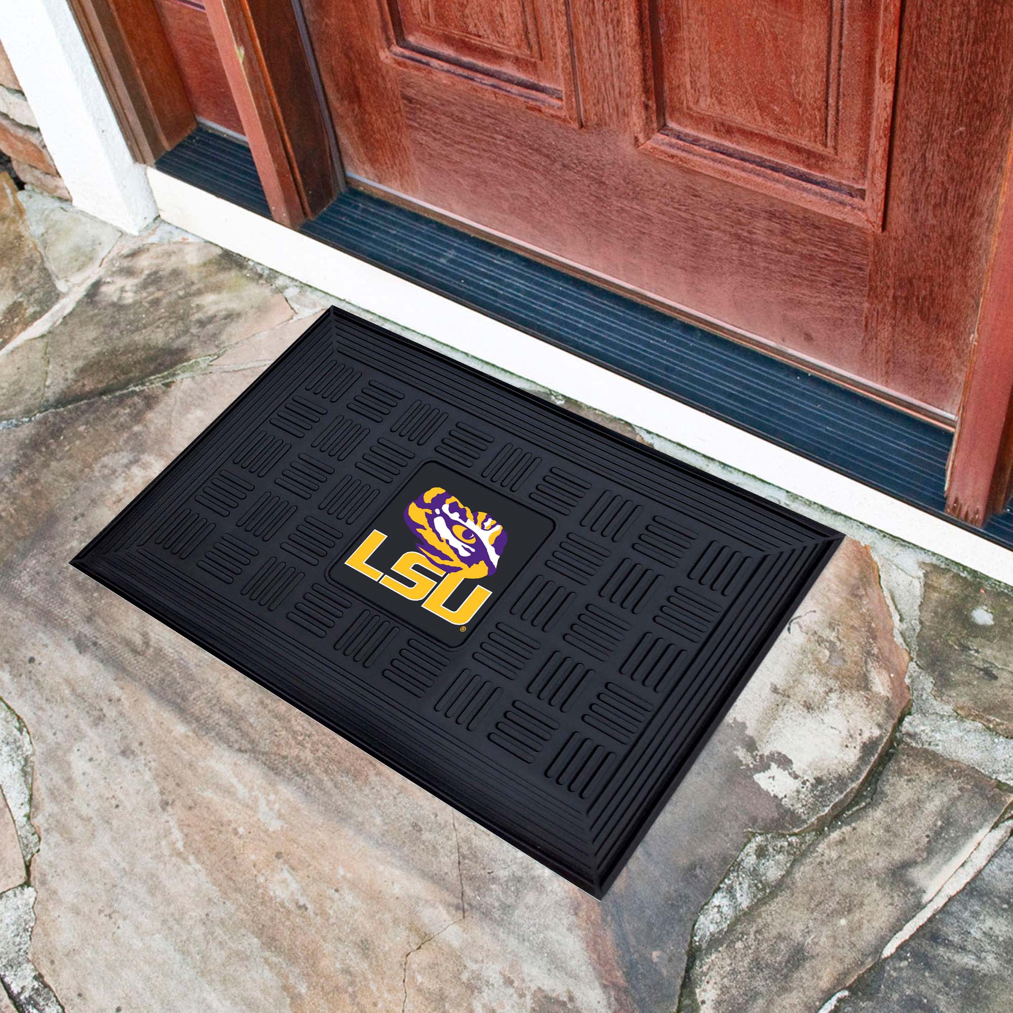 Fanmats LSU Tigers Heavy Duty Vinyl Medallion Türmatte - 19,5 "x 31"