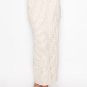 Cable Strick Creme Maxirock