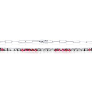 Diana M 1.15 Karat Rubin und Diamant Mode Armband