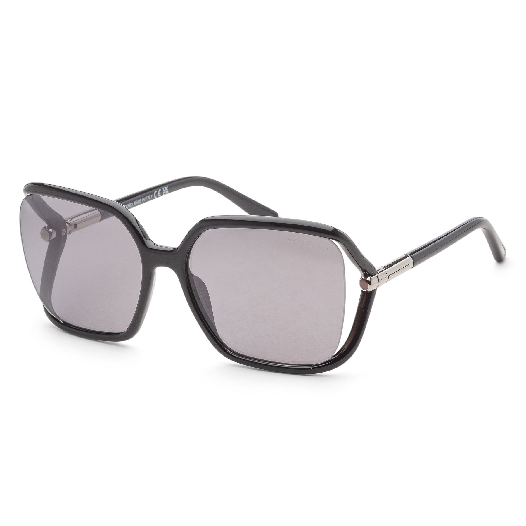 Tom Ford Damen 60mm glänzende schwarze Sonnenbrille