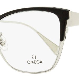 Omega Damen Schmetterling Brillen OM5001H 01A Palladium/schwarz 54mm