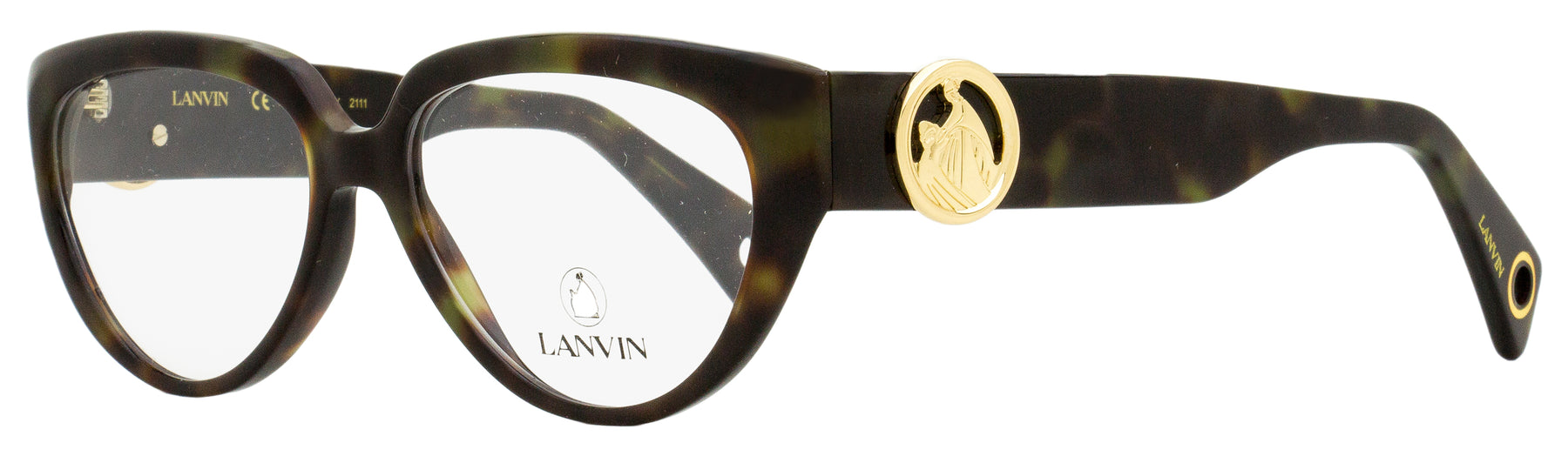 Lanvin Cat Eye Brillen für Damen LNV2600 317 Grün Havana 55mm