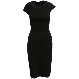 Proenza Schouler geschichtetes Strickkleid in schwarzer Viskose 7703706599484