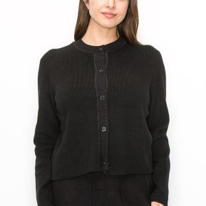 Simple Elegance gerippte Strickjacke 7832926715964