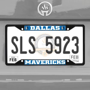 Fanmats Dallas Mavericks Metal License Plate Frame Schwarzer Abgang