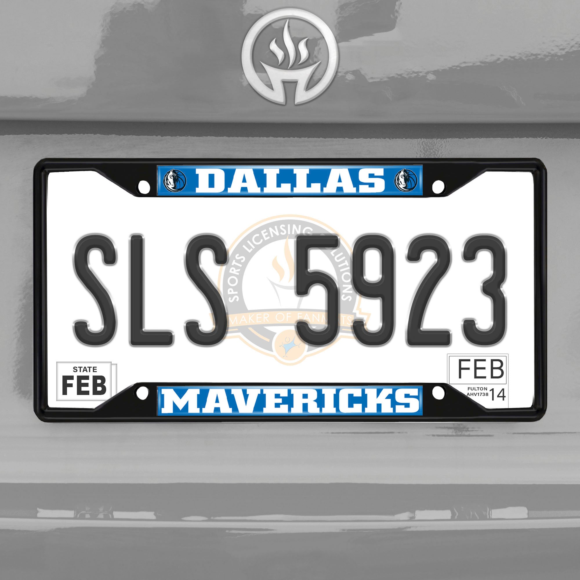 Fanmats Dallas Mavericks Metall Nummernschild Rahmen schwarz Finish