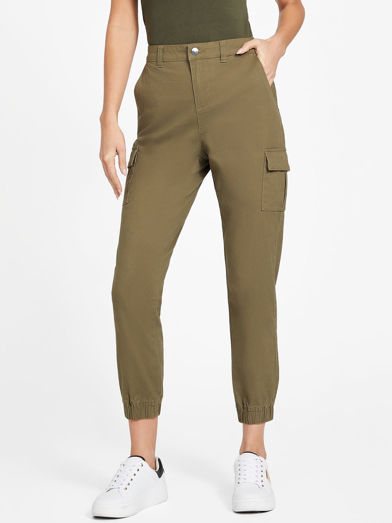 Gillianne Imitat-Leder Cargo Jogginghose