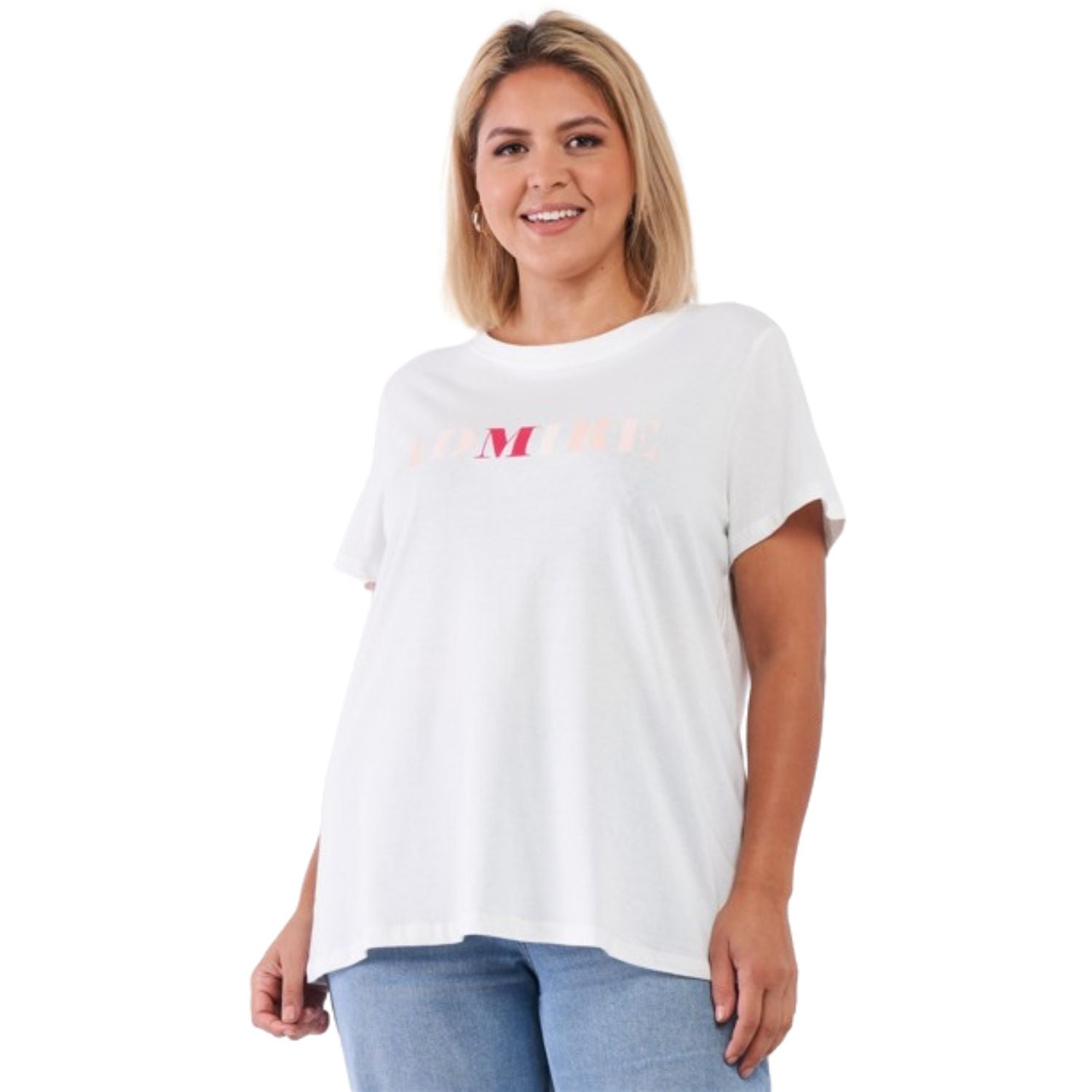 Off-white Bewundern Sie Muster Logo Detail Rundhalsausschnitt lockere Passform Top