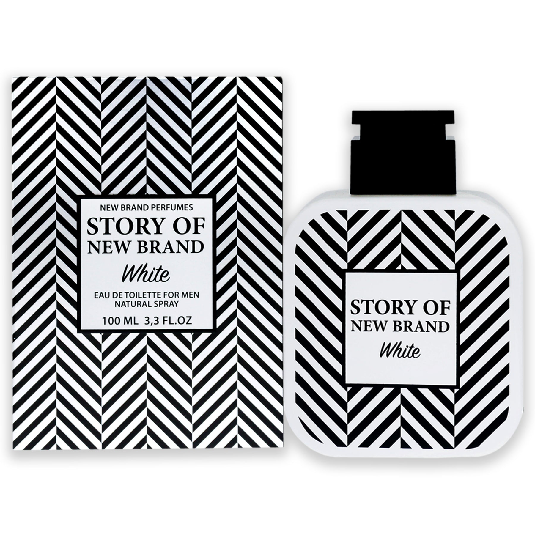 Story Of New Brand White von New Brand for Men – 3.3 oz Eau de Toilette Spray