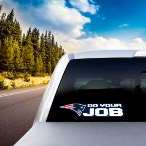 Fanmats neue england Patrioten 2 Stück Team Slogan Decal Aufkleber Set, tun Sie Ihren Job