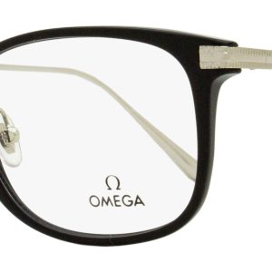 Omega Herren rechteckige Brille OM5039 001 schwarz/ruthenium 53mm