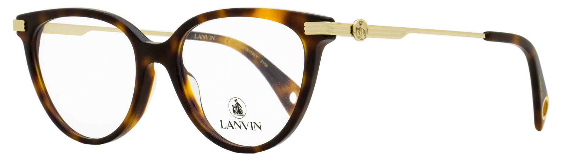 Lanvin Damen Teetasse Brillen LNV2614 214 Havanna/Gold 53mm