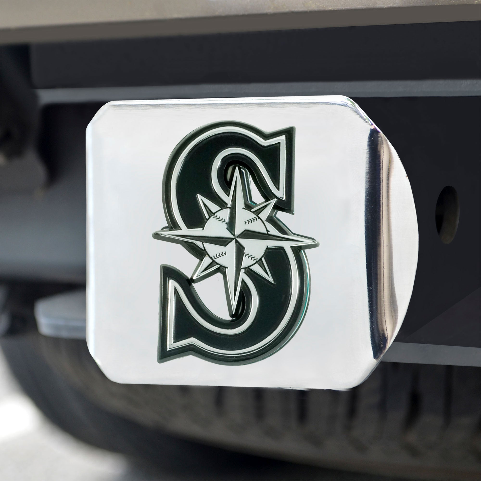 Fanmats seattle mariners Chrom Metall Anhänglichkeit Abdeckung mit Chrom Metall 3D Emblem