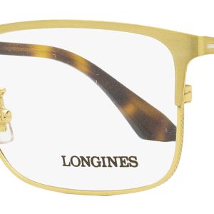 Longines Herren rechteckige Brillen LG5005-h 030 gebürstet tief gold 56mm