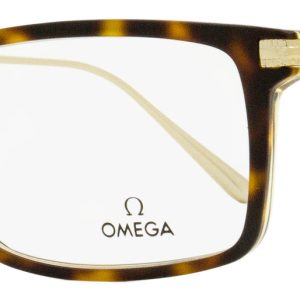 Omega Herren rechteckige Brillen OM5014 056 havana/gold 58mm