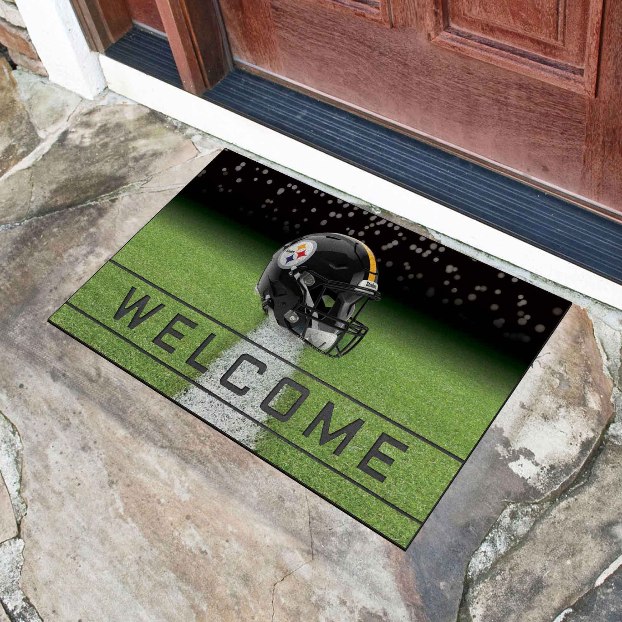 Fanmats Pittsburgh Steelers Gummi-Türmatte – 18′′ x 30′′