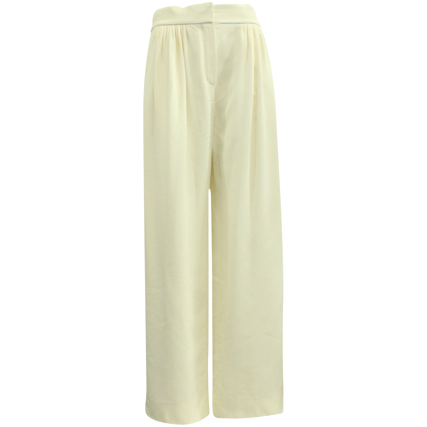 Chloé Straight-Leg Hose aus Ecru Viskose