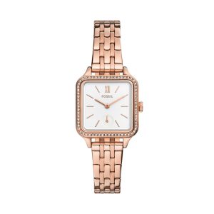 Fossil Damen Colleen Drei-Hand, Roségold-Ton Edelstahl Armbanduhr 7805796810812