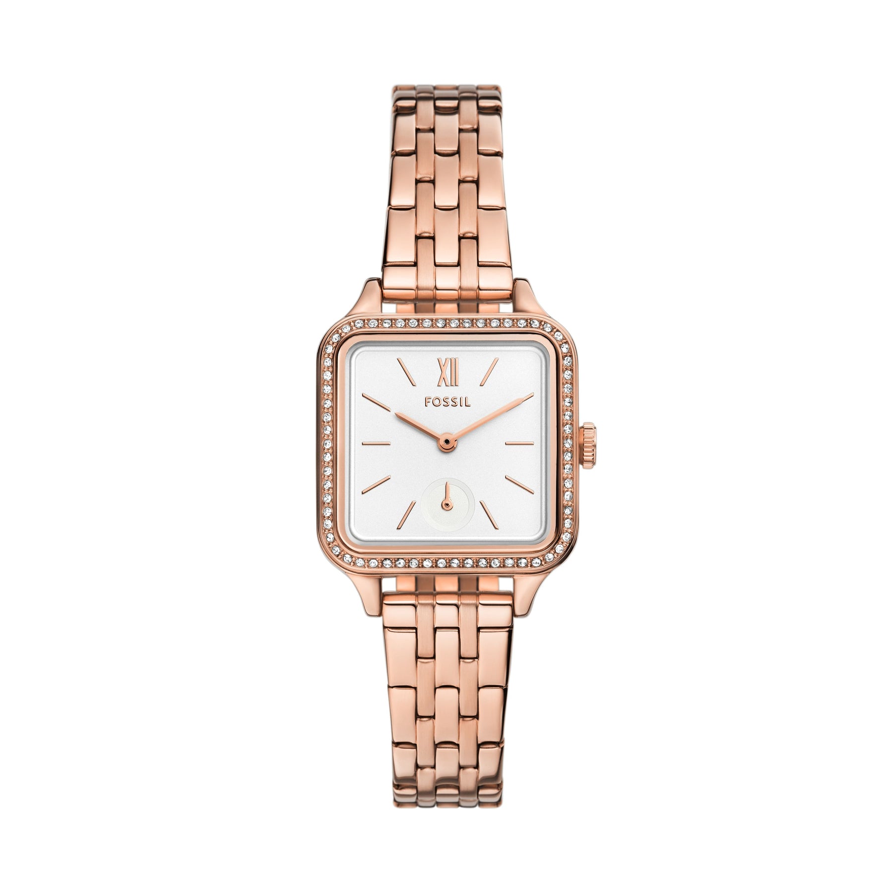 Fossil Damen Colleen Drei-Hand, Roségold-Ton Edelstahl Armbanduhr 7805796810812