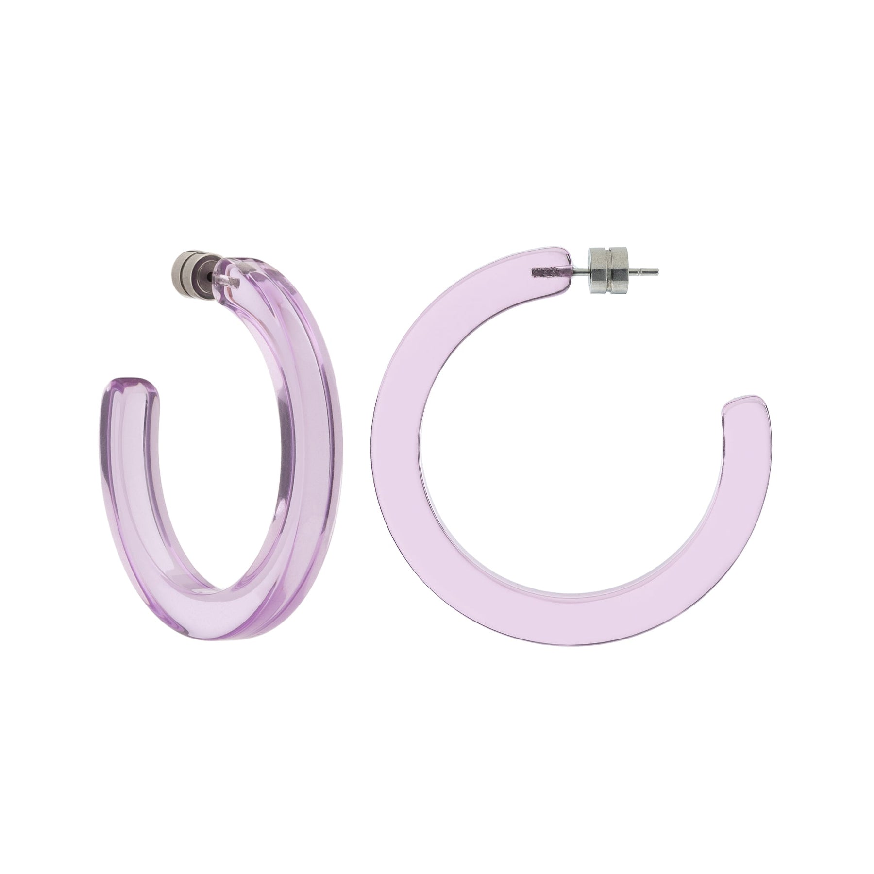Midi Hoops in Schwarz