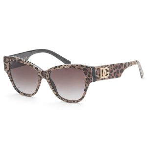 Dolce & Gabbana Damen 54mm Leo braun auf schwarzer Sonnenbrille 7805796909116