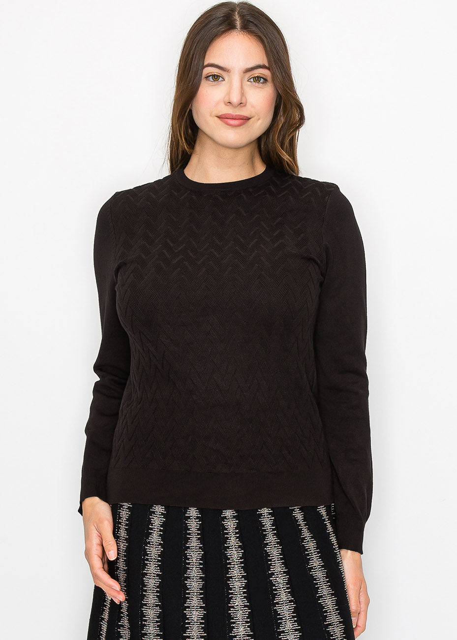Weicher Chevron Muster Pullover