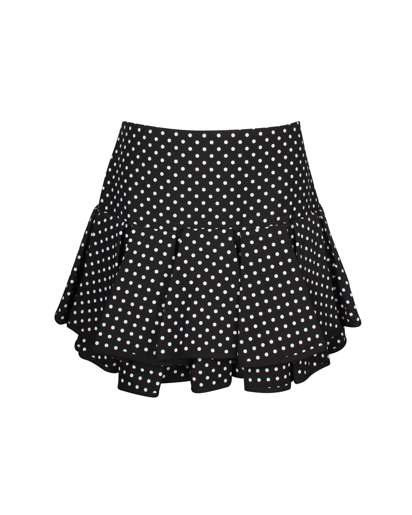 Valentino Garavani Minirock Polka-dot aus schwarzer Wolle