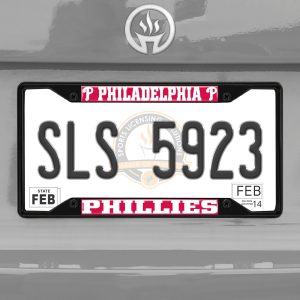 Fanmats Philadelphia Phillies Metal License Plate Frame Schwarzer Abgang