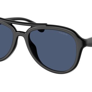 Coach 55mm schwarze Sonnenbrille für Damen
