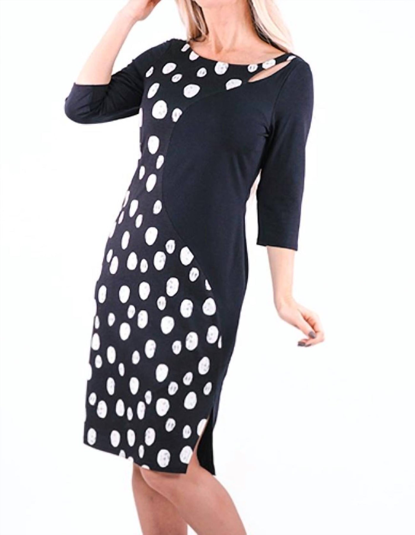 Polka Dot Kleid in Schwarz