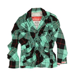 Charles Jeffrey Loverboy Tartan Wibble Anzugjacke – Petrol