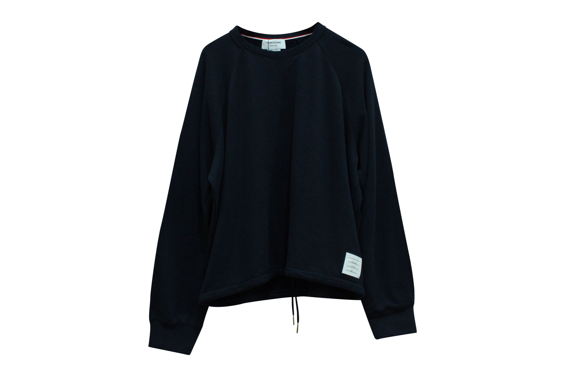 Thom Browne Raglan Pullover aus Merinowolle in Marineblau