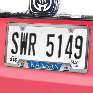 Fanmats kansas jayhawks geprägte Kennzeichenrahmen, 6.25′′ x 12.25′′