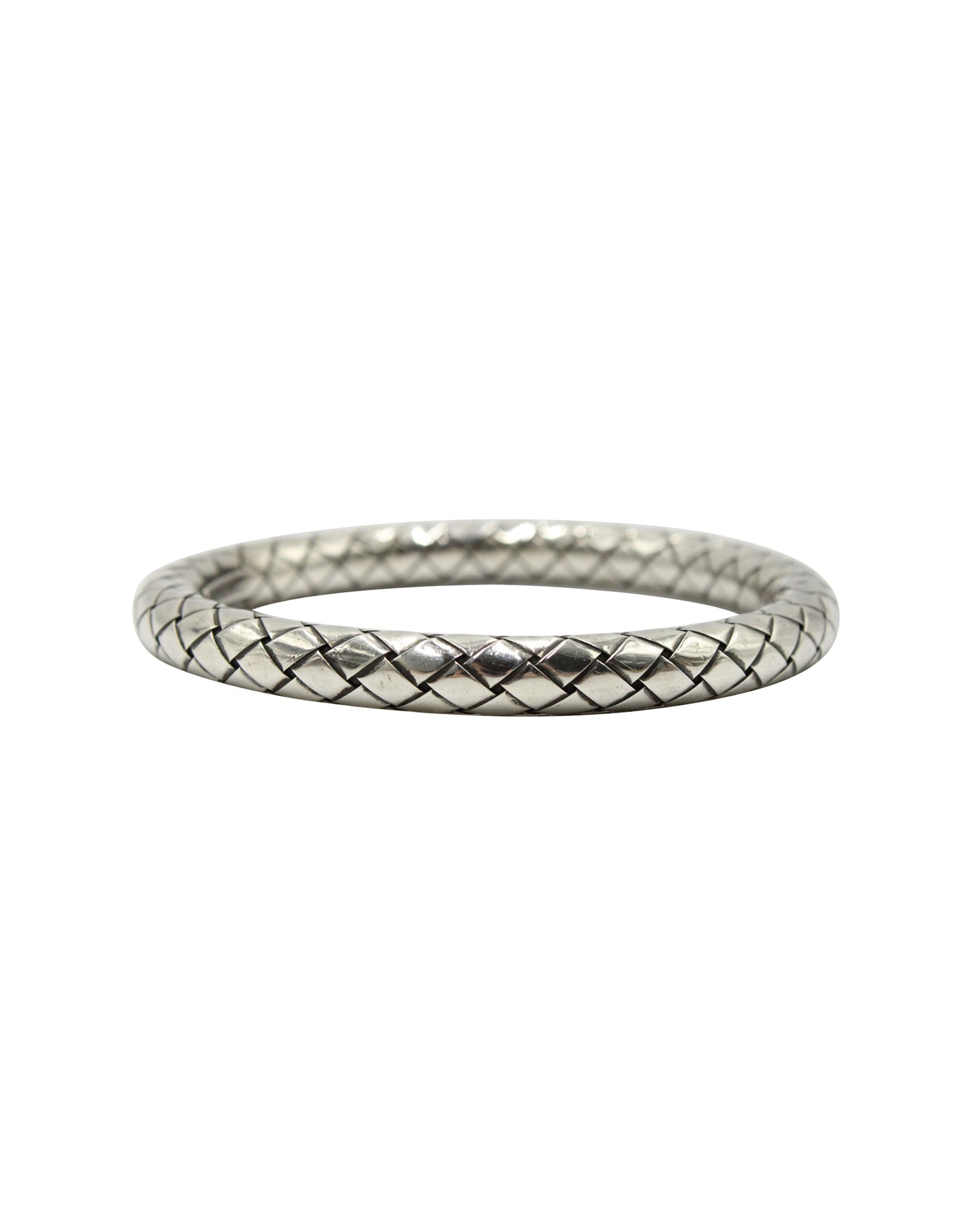 Bottega Veneta Intrecciato Armband aus Silbermetall