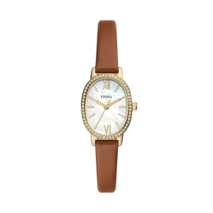 Fossil Damen Penny Drei-Hand, gold-Ton Edelstahl Armbanduhr 7805800185916