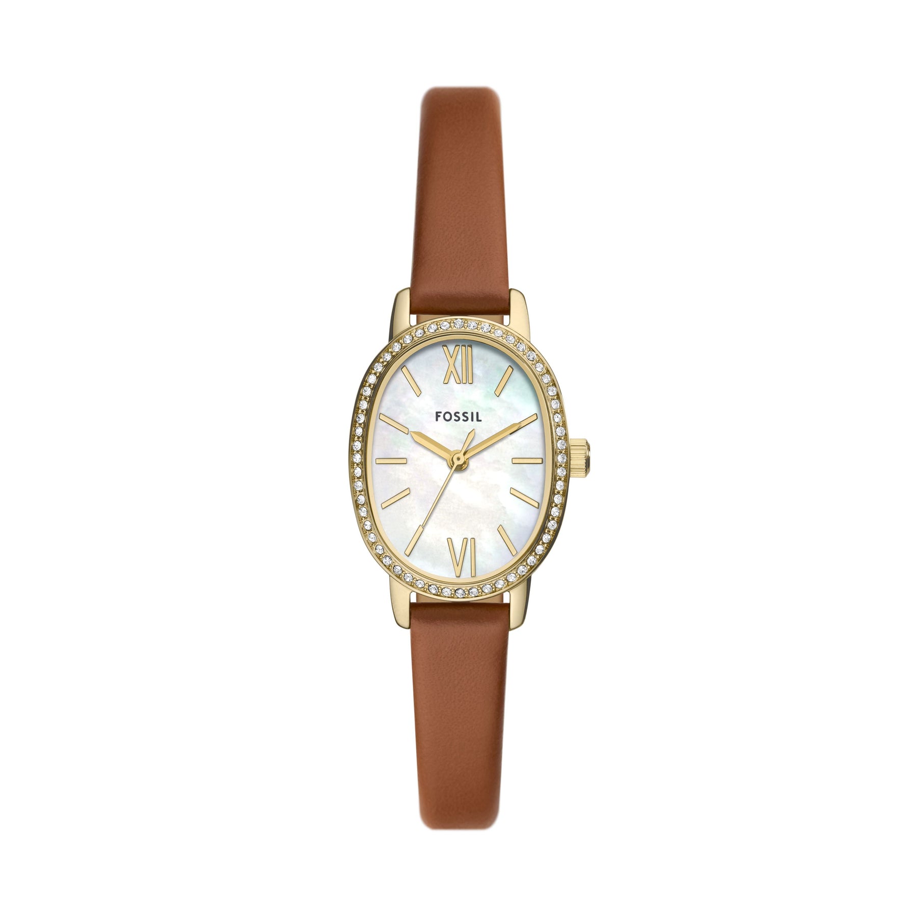 Fossil Damen Penny Drei-Hand, Gold-Ton Edelstahluhr